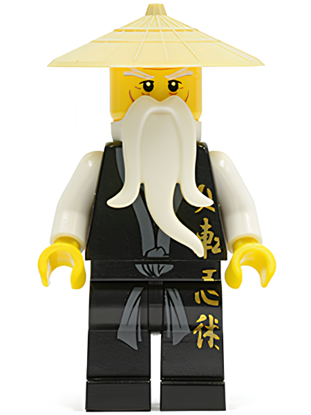 Минифигурка Lego Ninjago Wu Sensei - Black Kimono with Gold Symbols njo026 U